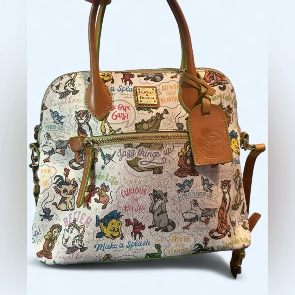 Disney x Dooney & Bourke Character Print Satchel | Leather Trim | Rare Print
